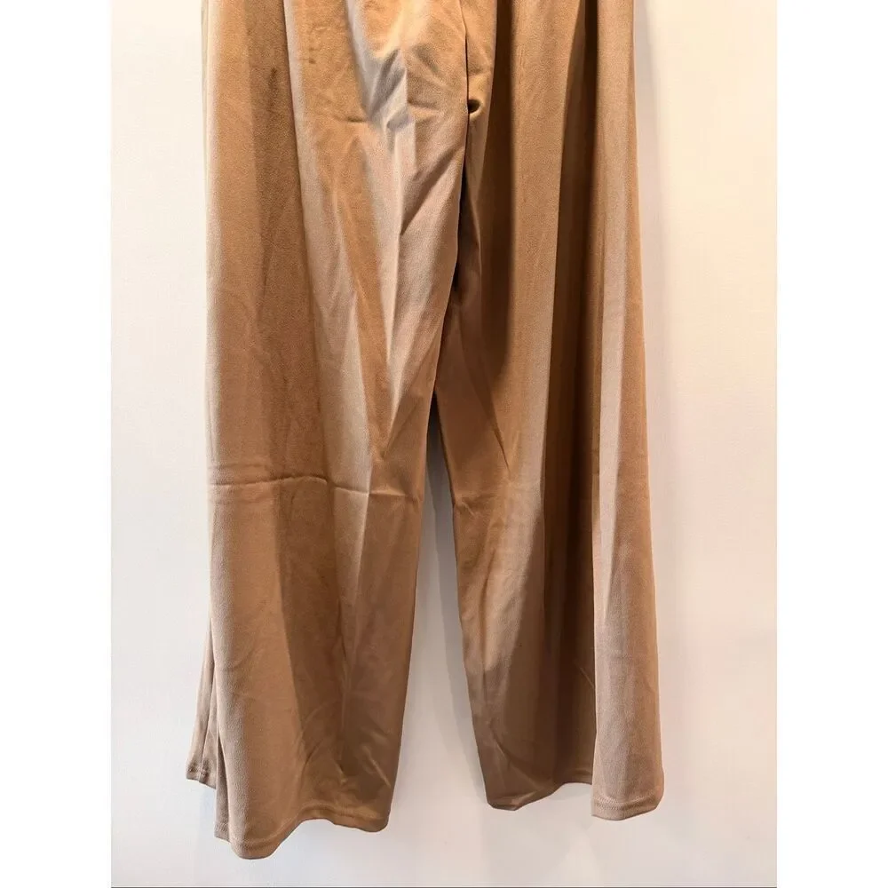 Crepe Woven Wide Leg Pant 33 - Mocha